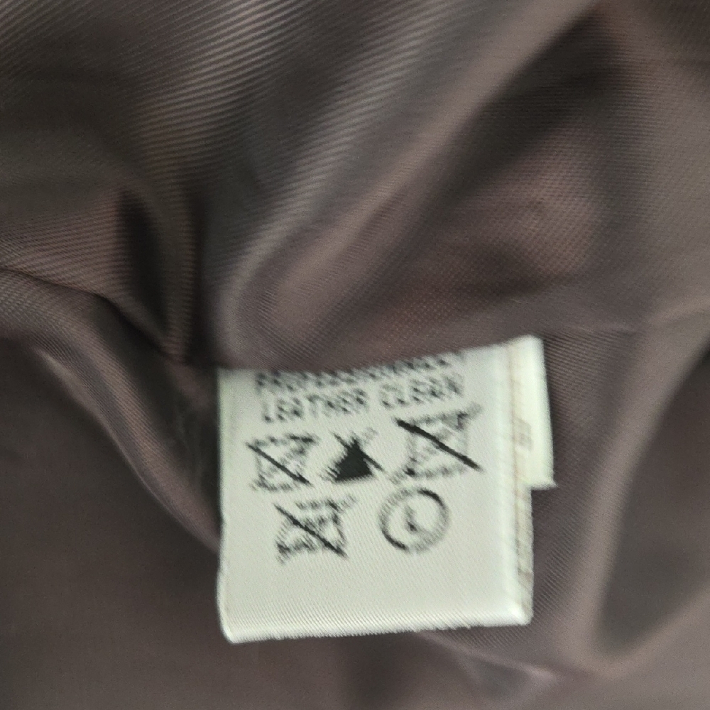 VTG AKA Eddie Bauer Brown Genuine Leather Jacket Zip Up Womens S Cropped Bomber - Picture 5 of 8